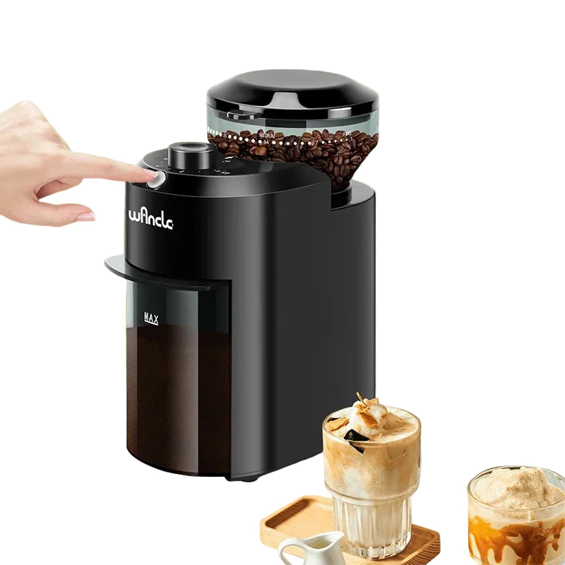 Moulin à Café Électrique Réglable à Meules avec 28 Réglages de Mouture Précis 120V/220V
