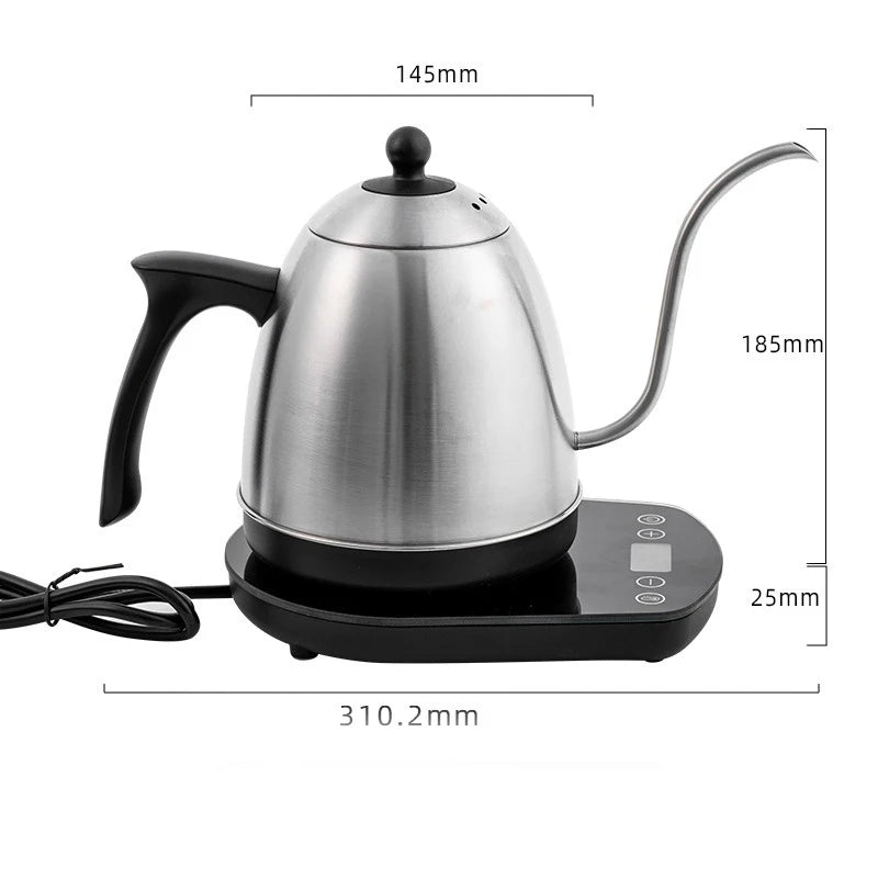 Bouilloire Électrique Intelligente à Température Constante 800 ml – Col de Cygne en Acier Inoxydable 304, 1200 W